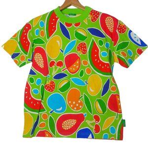 United Colors of Benetton Shirt Unisex Youth L Green Tropical Fruit New